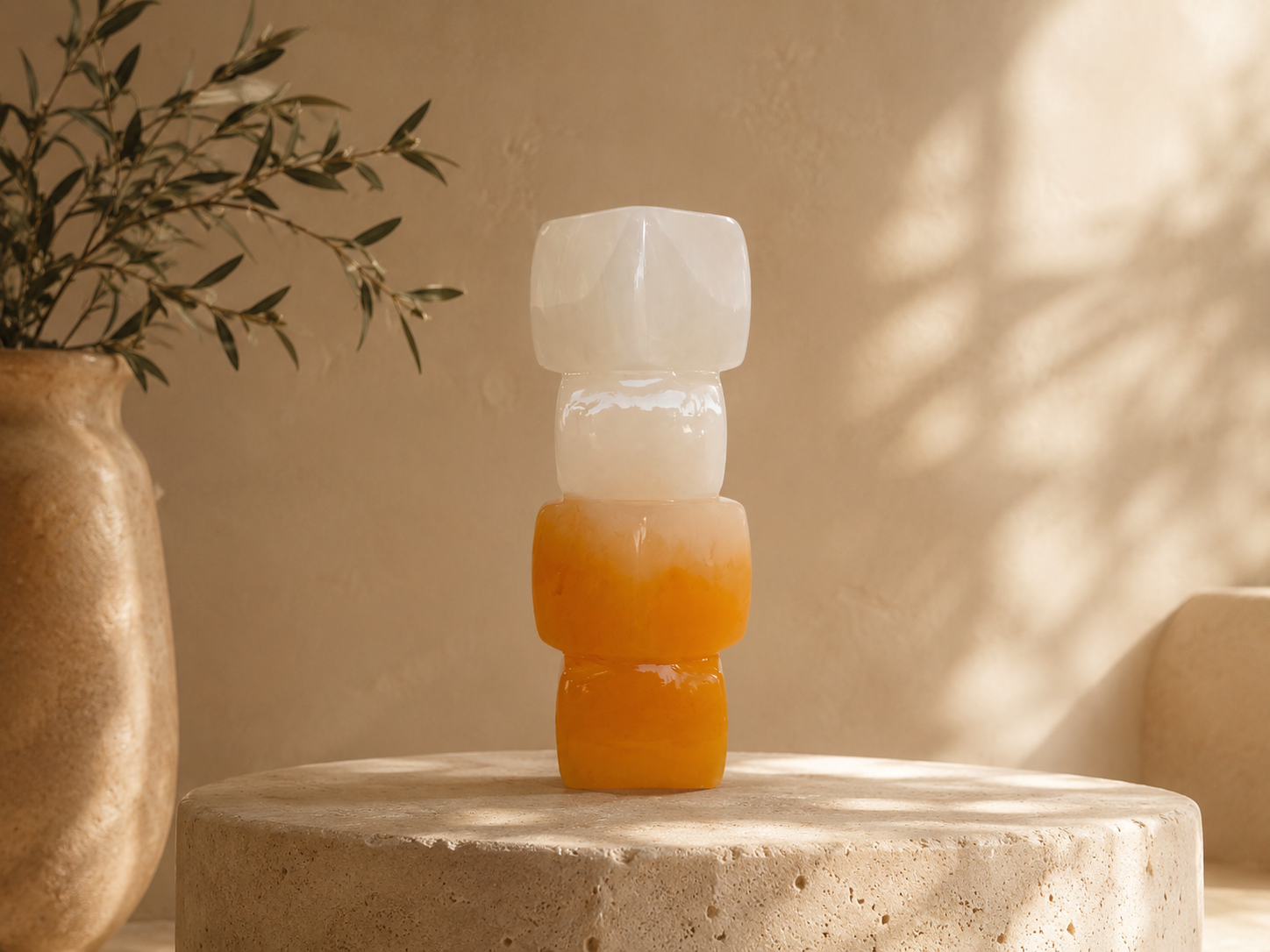 Amber Cristal Élan Vase - Grand